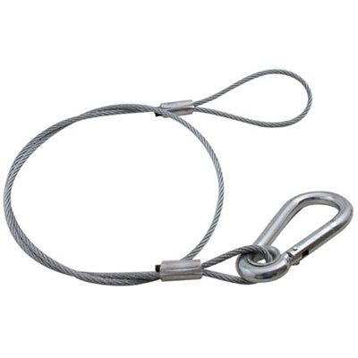 1 / 8 X 30 7X7 Galvanized Lighting Restraint Cable with 1 / 4 Spring Hook