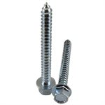 5 / 16 X 3 High Profile Hex Washer Head Lag Screw, Zinc Plated X 500 Pcs